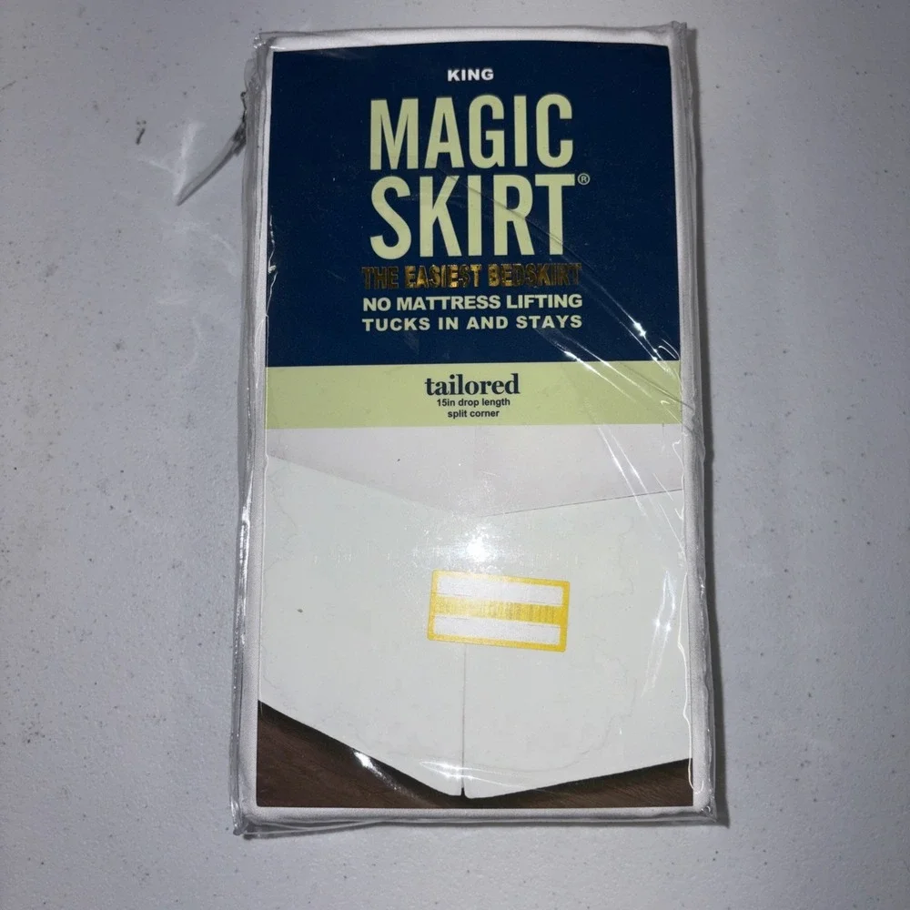 Magic Skirt King Bed Skirt White Tailored 15